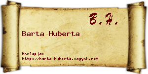 Barta Huberta névjegykártya